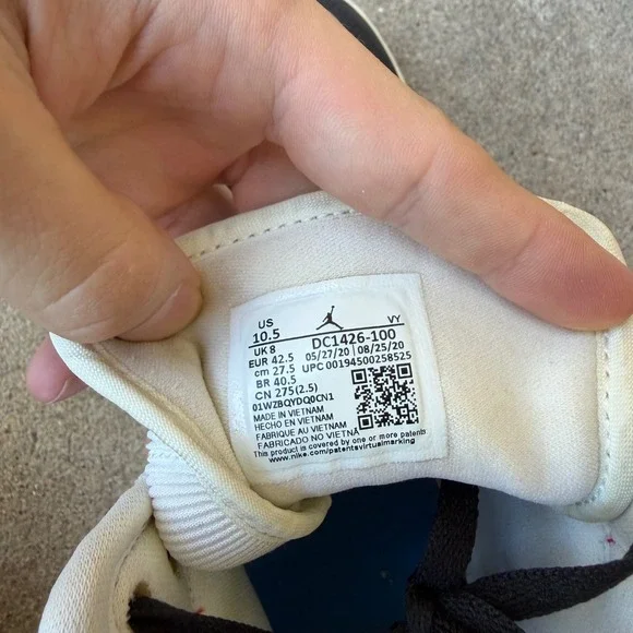 Nike Air Jordan Women's 1 Mid Let(Her)Man DC1426-100 High Top Sneaker Shoes 10.5 - Picture 6 of 8